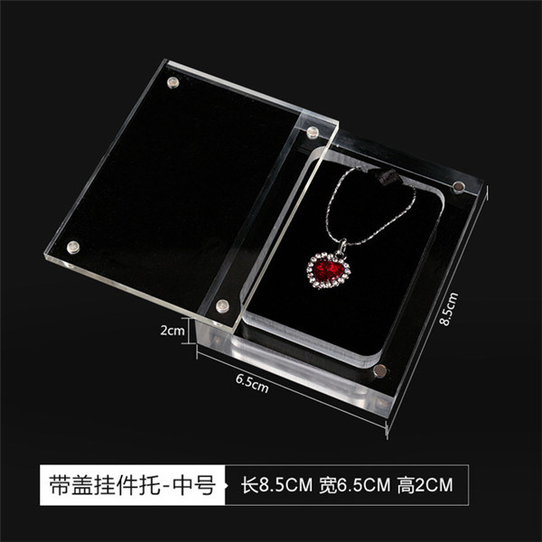 Acrylic Necklace Pendant Display Box Jewelry Packing Gift Box