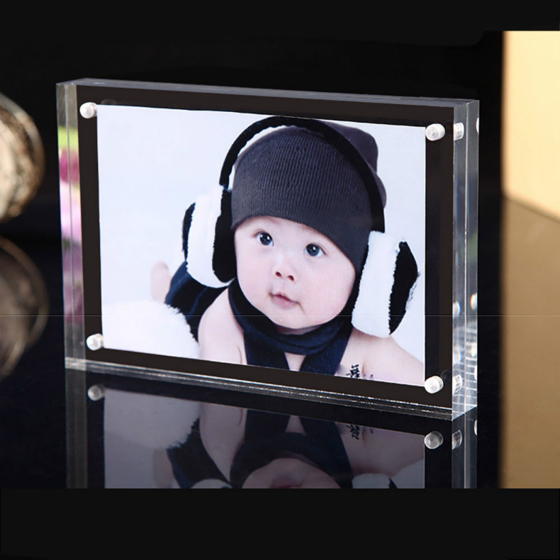 Double Sided Magnet Acrylic Photo Frame for Art Gallery