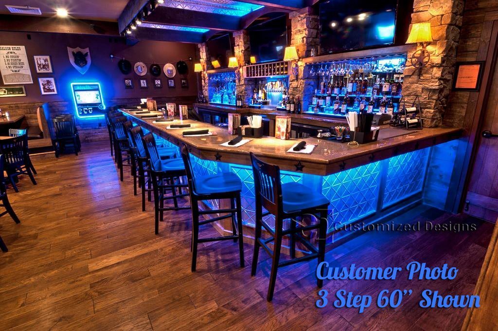 Custom Creative Acrylic Wine Bottle Display Stand with LED