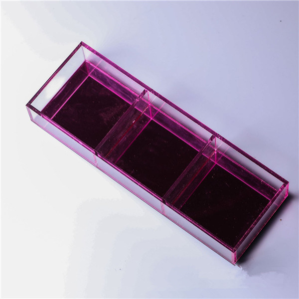 3-Section Acrylic Vanity Tray, Lucite Jewelry Box Makeup Cosmetic Display Organizer