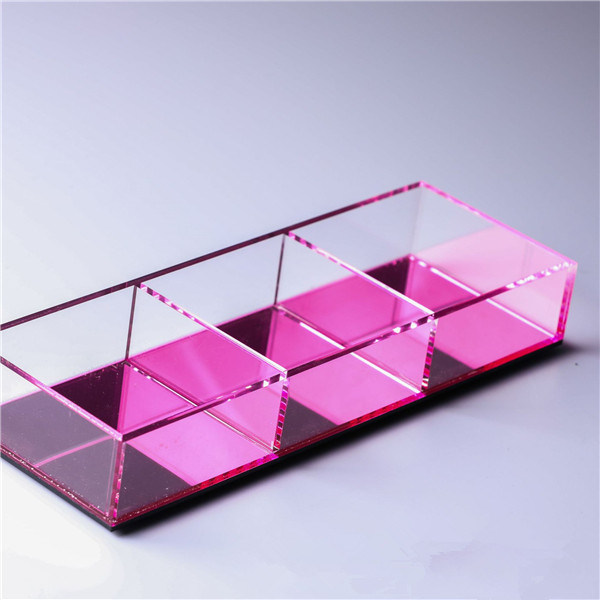 3-Section Acrylic Vanity Tray, Lucite Jewelry Box Makeup Cosmetic Display Organizer