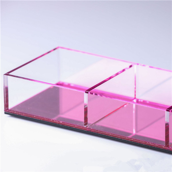 3-Section Acrylic Vanity Tray, Lucite Jewelry Box Makeup Cosmetic Display Organizer