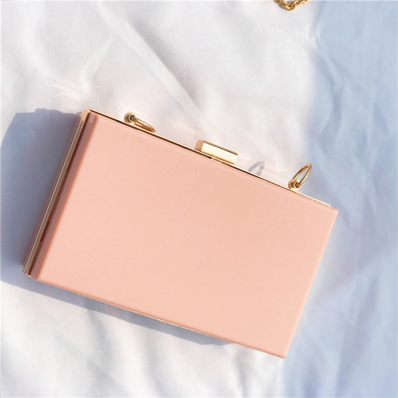 Wholesale Pink Acrylic Chain Women Handbag